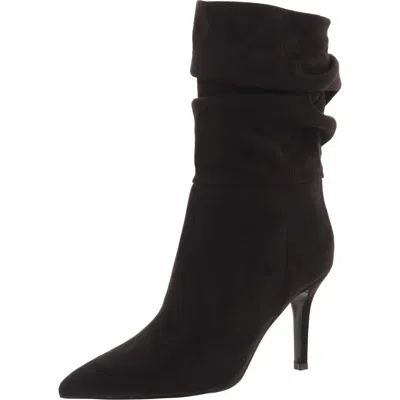 Nine West Slouch 2 Womens Slouchy Pointed Toe Mid-calf Boots In Black