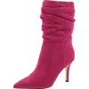 Nine West Slouch 2 Womens Slouchy Pointed Toe Mid-calf Boots In Pink