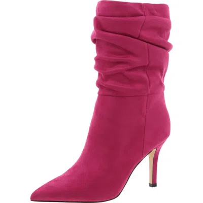 Nine West Slouch 2 Womens Slouchy Pointed Toe Mid-calf Boots In Pink
