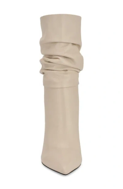 Nine West Slouch Pointed Toe Bootie In Ivory