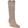 Nine West Smash Womens Pull On Pointed Toe Knee-high Boots In Gray