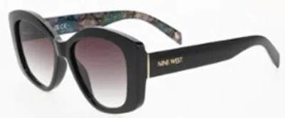 Nine West Smoke Butterfly Ladies Sunglasses 10270062.belblksmk In Blue