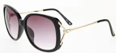 Nine West Smoke Butterfly Ladies Sunglasses 10270476.khlblksmk In Gold