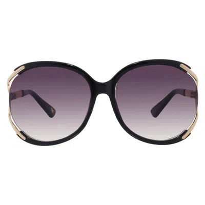 Nine West Smoke Oval Ladies Sunglasses 10259480.bel Blksmk In Purple