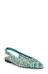 Nine West Women's Soel Pointy Toe Slingback Dress Flats In Medium Green 310