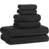 Nine West Sofia 6-piece Bath Towels In Black