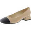 Nine West Sophe Womens Toe Cap Leather Block Heels In Brown