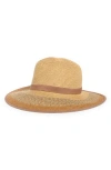 Nine West Split Back Straw Floppy Hat