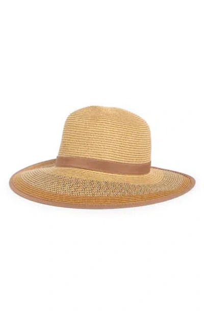 Nine West Split Back Straw Floppy Hat
