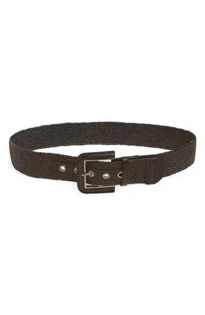 Nine West Square Buckle Faux Leather Belt In Black