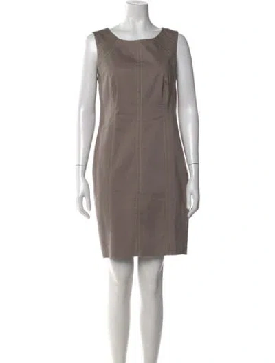 Pre-owned Nine West Square Neckline Knee-length Dress In Gray