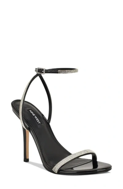 Nine West Stodia Ankle Strap Sandal In Black