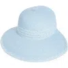 Nine West Straw Floppy Hat In Chambray