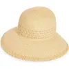 Nine West Straw Floppy Hat In Neutral