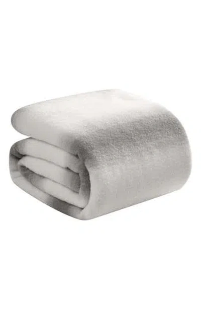 Nine West Stripe Faux Fur Blanket In Gray