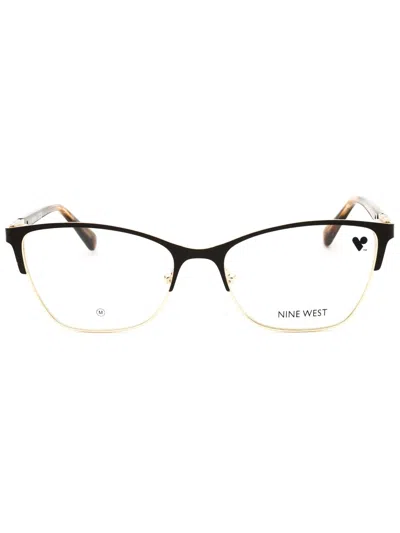 Nine West Stylish Rectangular Women's Eyeglasses In Black