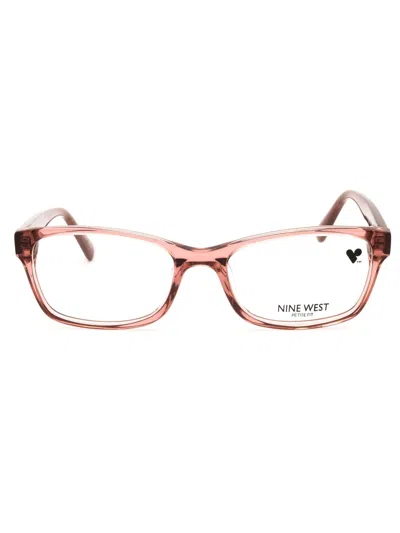 Nine West Stylish Rectangular Women's Eyeglasses - New Arrival In Pink