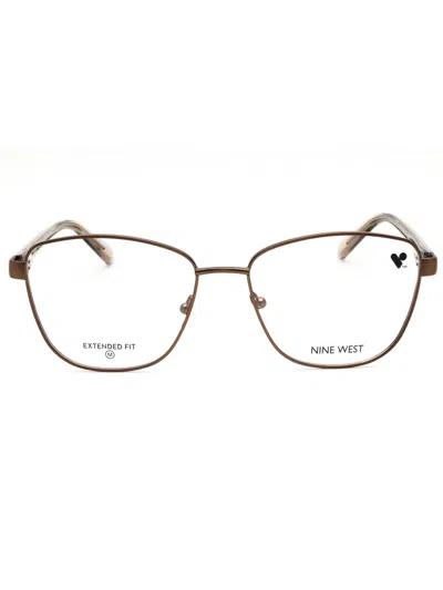 Nine West Stylish Rectangular Women's Eyeglasses - Nw8020 In Brown