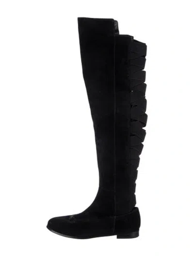 Pre-owned Nine West Suede Boots In Black