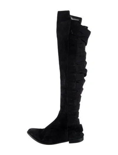 Pre-owned Nine West Suede Boots In Black