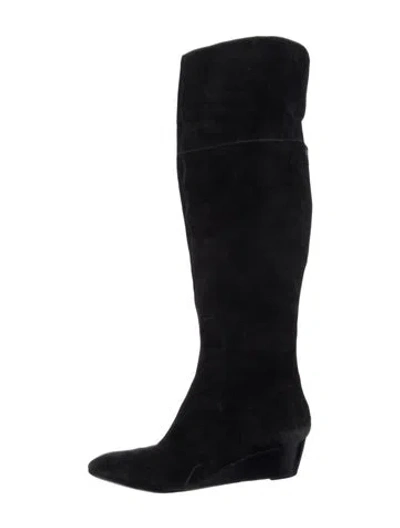 Pre-owned Nine West Suede Boots In Black