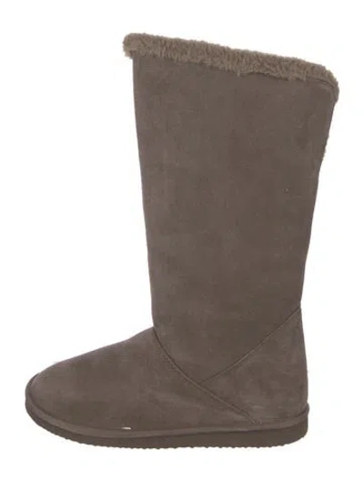 Pre-owned Nine West Suede Boots In Gray