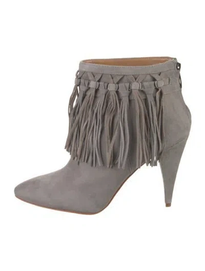Pre-owned Nine West Suede Boots In Gray