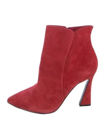 Pre-owned Nine West Suede Boots In Red