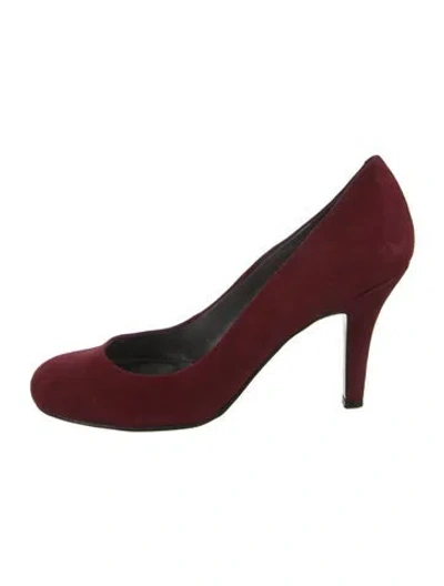 Pre-owned Nine West Suede Pumps In Burgundy