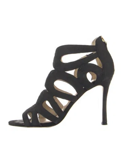 Pre-owned Nine West Suede Sandals In Blue