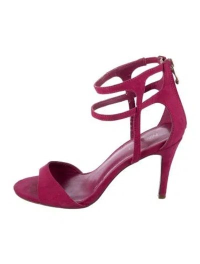 Pre-owned Nine West Suede Sandals In Purple