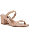 Nine West Tae 3 Womens Patent Round Toe Block Heel In Brown