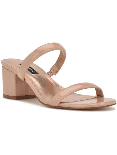 Nine West Tae 3 Womens Patent Round Toe Block Heel In Multi