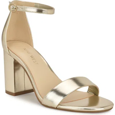 Nine West Tanela Ankle Strap Sandal In Gold