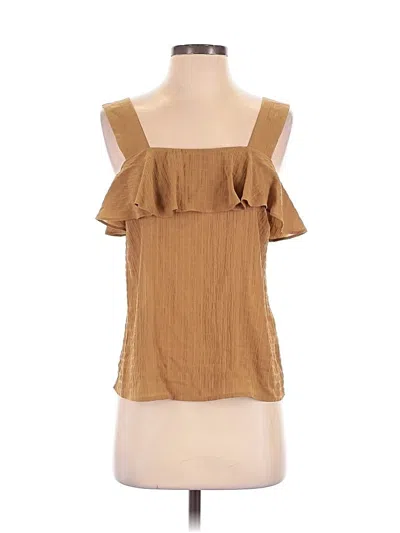 Pre-owned Nine West Tank Top Brown Strapless Neckline Tops