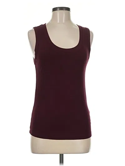 Pre-owned Nine West Tank Top Burgundy Halter Neckline Tops