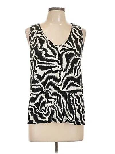 Pre-owned Nine West Tank Top Ivory Plunge Neckline Tops