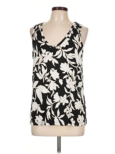 Pre-owned Nine West Tank Top Ivory Plunge Neckline Tops