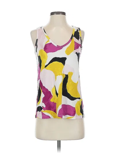 Pre-owned Nine West Tank Top Yellow Strapless Neckline Tops