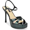 Nine West Tates Ankle Strap Platform Sandal In Green