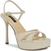 Nine West Tates Ankle Strap Platform Sandal In White