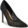 Nine West Tatiana Pointed Toe Pump In Black Woven