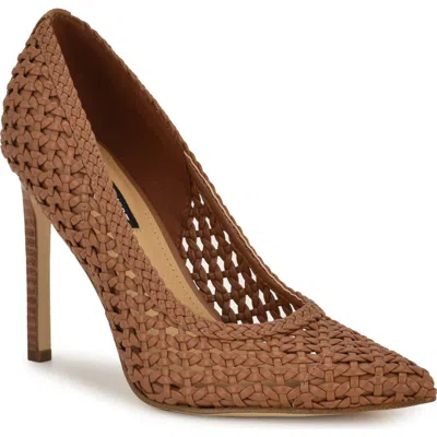 Nine West Tatiana Pointed Toe Pump In Brown