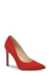 Nine West Tatiana Pointed Toe Pump In Dark Red