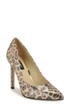 Nine West Tatiana Pointed Toe Pump In Gold Shimmer Leopard