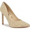 Nine West Women's Tatiana Pointy Toe Stiletto Pumps In Light Natural/gold