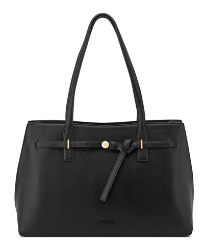 Nine West Tayci Laptop Large Tote Handbag In Black