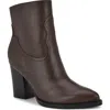 Nine West Taytay Pointed Toe Bootie In Burgundy