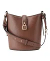 Nine West Tenely Bucket Crossbody Bag In Mahogany
