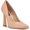 Nine West Tenry 3 Womens Faux Leather Pumps In Pink